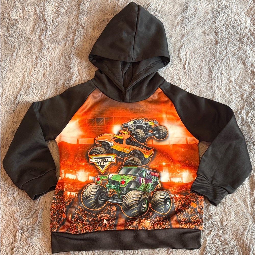 Monster Jam Orange & Black Kids' Pullover Hoodie 5t